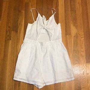 American Eagle White Lace Romper